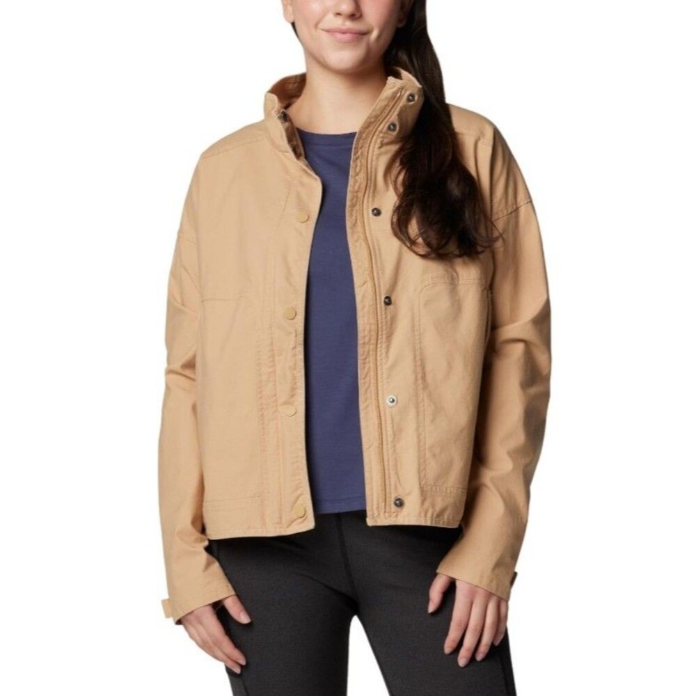 NEW Columbia Women's Sage Lake Jacket Medium Canoe Tan Beige